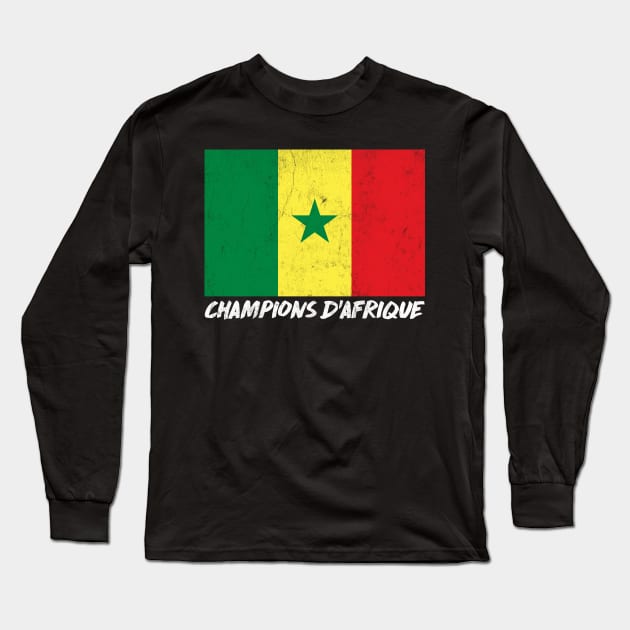 Senegal / Champions of Africa Long Sleeve T-Shirt by DankFutura